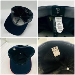 【❗️✨UNDER ARMOUR✨❗️】UAロゴキャップ2点セット✨ USAデザイン・赤ツバ メンズM/Lサイズ❗️の画像