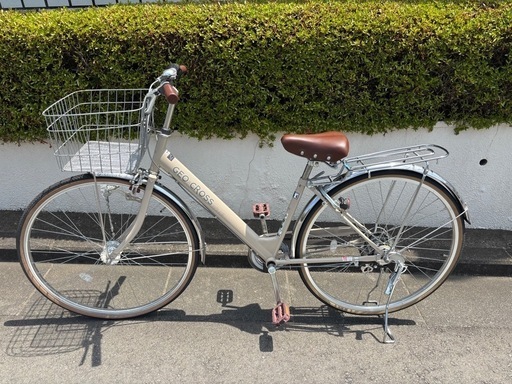 NORNO自転車 27型 6段ギア/グレージュ色