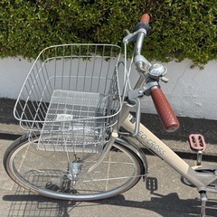 NORNO自転車 27型 6段ギア/グレージュ色の画像