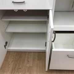 ★リユースのサカイ春日部店★KJ11353 ニトリ レンジ台 ホワイト H83×W100×D41 クリーニング済みの画像