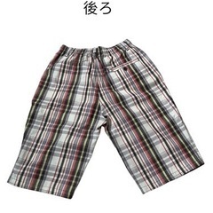 メンズMサイズ チェック柄 ハーフパンツの画像