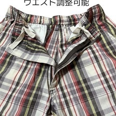 メンズMサイズ チェック柄 ハーフパンツの画像