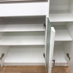 ★リユースのサカイ春日部店★KJ11355  レンジ台 ホワイト H90×W90×D40 クリーニング済みの画像