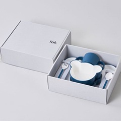 【新品未使用】tak. 子ども用食器セット クマ型プレートの画像