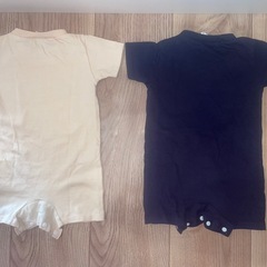 美品 楽天お買い物パンダ ロンパース 80サイズ 2枚セットの画像