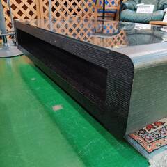 【愛品倶楽部柏店】HOBANG ホーバン ガラストップデザインテーブル W1400mm 大型サイズの画像