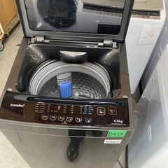 NO B438🌈福岡市内配送設置無料✨🌈コンフィー(COMFEE') 洗濯機 6kg 透明ガラスドア 全自動 槽洗浄 予約機能 コンパクト 風乾燥 1-3人用 一人暮らし 6キロ スピードコース ステンレス槽 CAC06EW60/T-S1 黒 金属グレー　2024年の画像