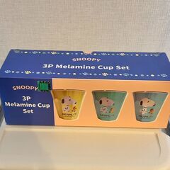 SNOOPY スヌーピー メラミンカップ 3Pセットの画像