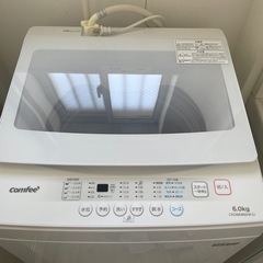 新品未使用　comfee 縦型洗濯機 6.0kg ホワイトの画像