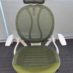 OAチェア　メッシュ　グリーンの画像