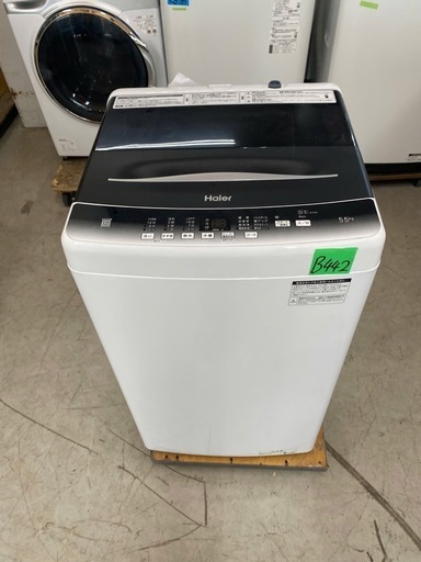 NO B442?福岡市内配送設置無料✨?ハイアール 5.5kg 洗濯機 JW-U55HK 2021年製 一人暮らし 小型 2023年