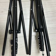 照明機材　Switti LEDライトセット２灯　スタンド＆ソフトBOX２個付　セット　の画像