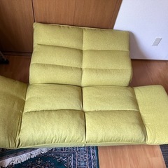 美品★座椅子生活★カウチソファ★グリーンの画像