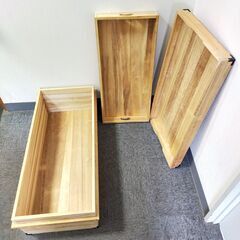 △ 桐衣装箱 桐箱 きりばこ 高さ 27cm 幅 43cm 奥行 89cm フタ割れあり 汚れあり 現状渡しの画像