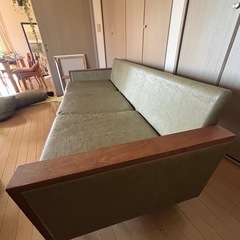 状態良！人工合皮3人がけソファーの画像