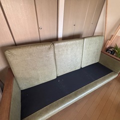 状態良！人工合皮3人がけソファーの画像