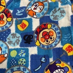 【着用1回のみ】90cm アンパンマン 甚平 ブルーの画像