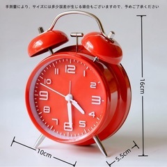 【新品未開封】目覚まし時計 置き時計 アナログ ベル 爆音 アラーム おしゃれの画像