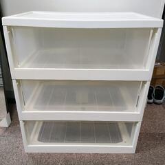 White＆クリアのワイドチェストの画像
