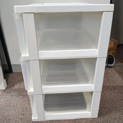 White＆クリアのワイドチェストの画像