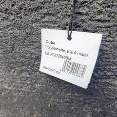 格安！Cube ポリストーン 植木鉢 黒 40cmの画像