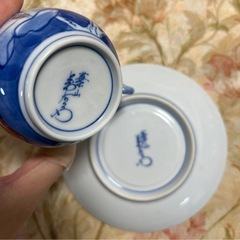 有田焼　華山 花柄 陶器 カップ・ソーサーセットの画像