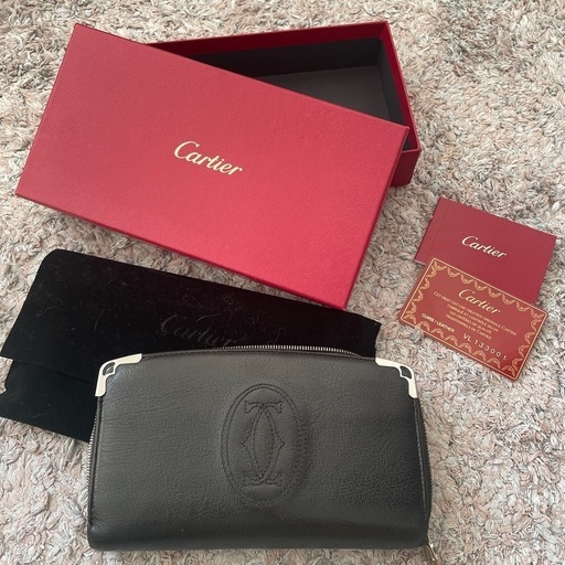 カルティエ　長財布 マストライン マルチェロ ブラック ラウンドジップ
