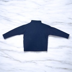 UNIQLO Sサイズ　ソフトニットフリースハイネックT ネイビーの画像