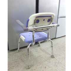 リッチェル シャワーチェア 折りたたみ機能無し スタンダードタイプ パープル系 介護用品 イス 肘付き☆ 札幌市 北区 屯田 の画像