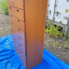 【バナナ】大塚家具 チェスト 8段タンス ナラ製 木目調の画像