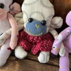 ハンドメイド　ソックモンキー　シスターズセットの画像