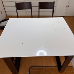 サイズ変更可能 ダイニングテーブル 椅子セットの画像