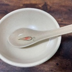 【新品・未使用】手描き とんすい・レンゲセット | 和食器の画像