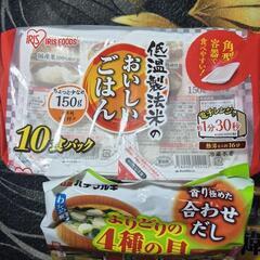 パックご飯10食   味噌汁12食   味付き韓国のり12個の画像