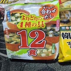パックご飯10食   味噌汁12食   味付き韓国のり12個の画像