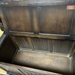 中古 イギリス アンティークオーク材 ベンチ 椅子 チェア ソファ 収納ベンチ キャビネット 店舗 オフィス 業務用 店舗什器の画像
