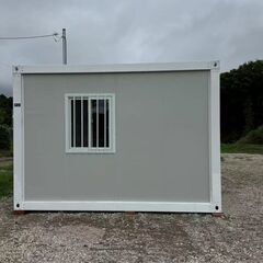 現地組立式1棟 11畳事務所 プレハブ ユニットハウス セルフ コンテナ メーカー スーパー 倉庫 建設労働者寮 仮設住宅，軽量鉄骨住宅の画像