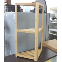 無印良品 3段 コーナーラック 高さ60cm 収納棚 収納家具 ☆ 札幌市 北区 屯田 の画像