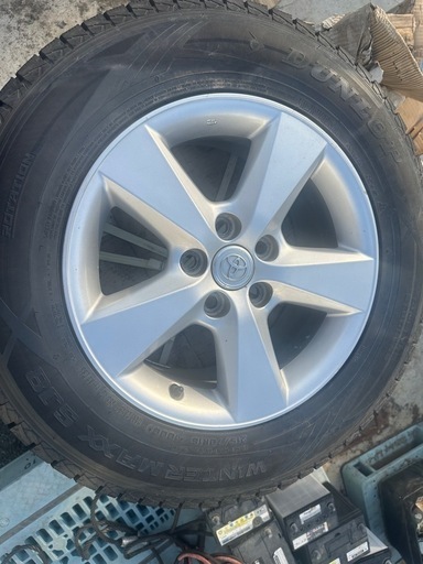 タイヤ　アルミホイール付き　4本　トヨタ車着装　冬タイヤスタッドレスタ