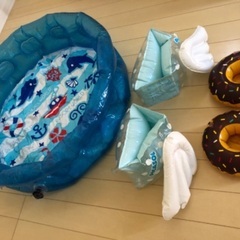 プール　腕輪　ドリンク浮き輪の画像