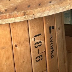 DIYテーブル　
ケーブルドラム　電線ドラム　の画像
