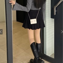 【GRL】【新品未使用】インパン裏地付きコルセット風フレアミニスカートの画像