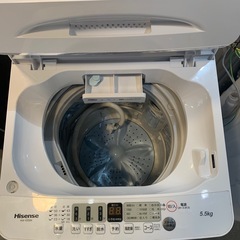 【ジモティー割】Hisense 2021年製　5.5kg 洗濯機 （ID1225）の画像