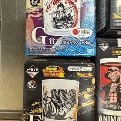 決まりました‼️新品ONE PIECEグラス9個とオマケ4点の画像