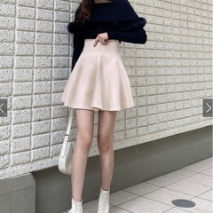 【GRL】【新品未使用】インパン裏地付きコルセット風フレアミニスカートの画像