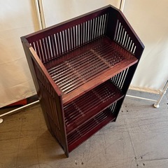 【武蔵小山店】　折りたたみラック 折りたたみ棚 木製ラック 木製棚 収納棚 シェルフ ブックシェルフ 飾り棚 ウッドラック ウッドシェルフ 折り畳み 木製 竹製 furniture shelf rack folding wooden bambooの画像