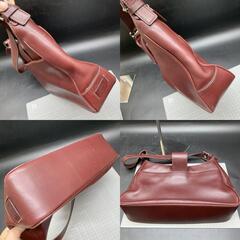 J306美品 OLD COACH オールドコーチ ワンショルダーバッグ 7789 ワインレッド COACH レディースバッグ　ハンドバッグの画像