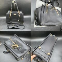 O293　美品 COACH コーチ ドリーマー サッチェル 2way レザー ショルダーバッグ ハンドバッグ レディース 本革　ブラック　黒色の画像