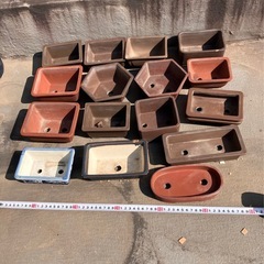 ミニ盆栽鉢、各種16鉢組、中古品、の画像