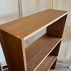【武蔵小山店】MUJI 無印良品 スタッキングシェルフ スタッキングチェスト カスタマイズ 組み合わせ シェルフ 棚 チェスト ウォルナット 木製 ナチュラル ３段の画像